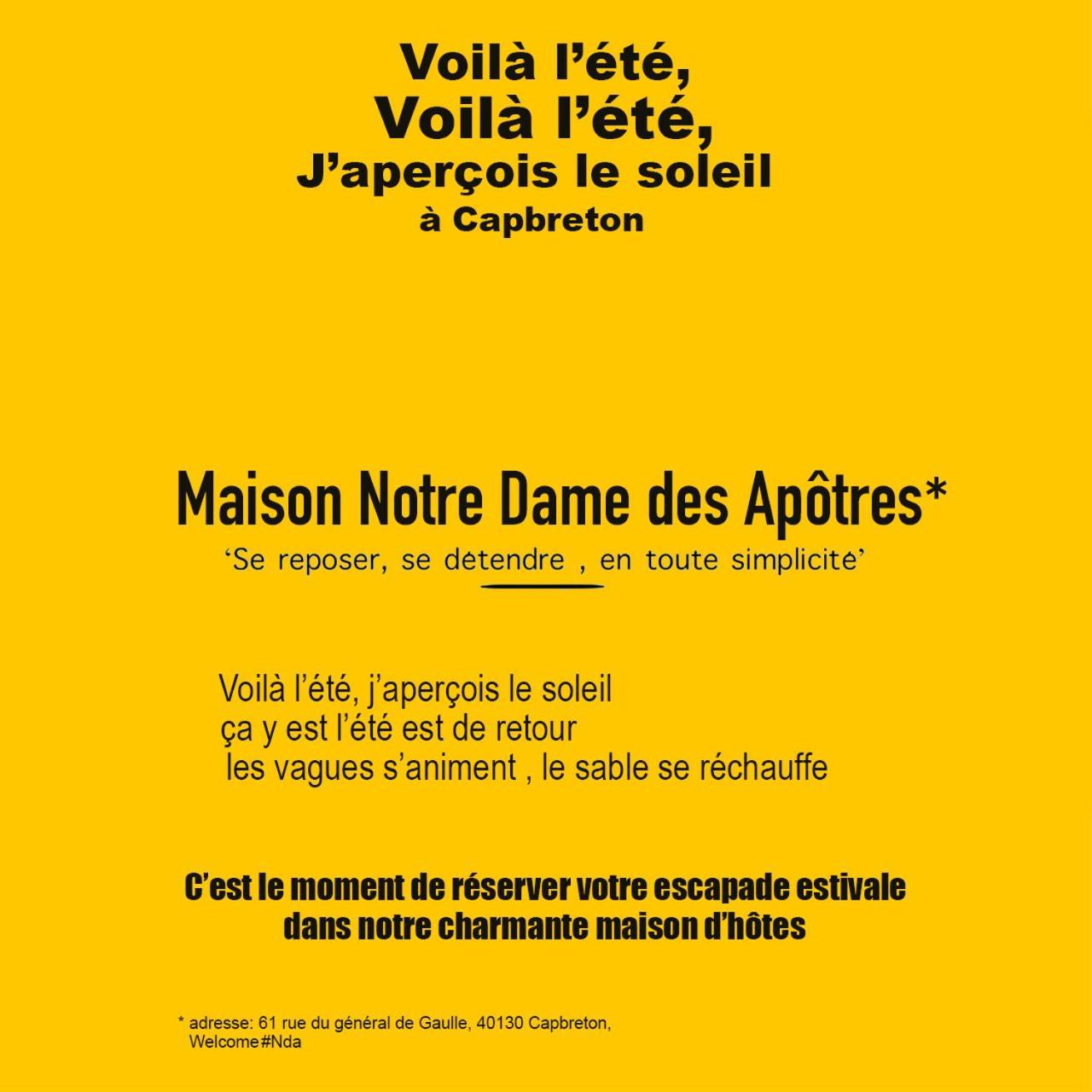 Maison Notre Dame Des Apotres Capbreton Exteriör bild